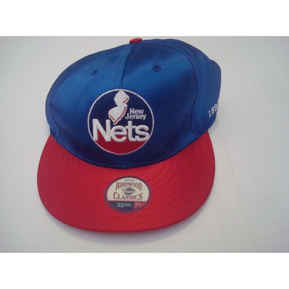 NEW JERSEY NETS 7 1/2 TWINS FITTED SILK    00S Y2K  HAT CAP VINTAGE DEADSTOCK C2